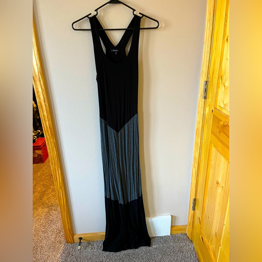 Color block maxi dress